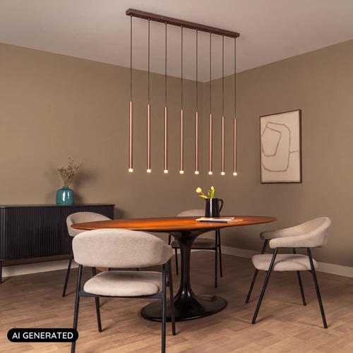 Lucide PHOENIX - Pendant light - LED Dim. - G9 - 8x3W 2700K - Coffee - Vibes - AI 1